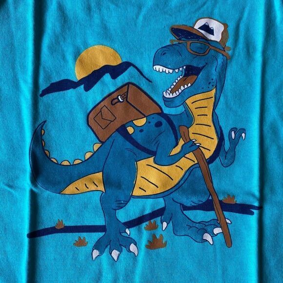Carters Hiking Dinosaur Tee Teal 24 Months - Picture 2 of 6
